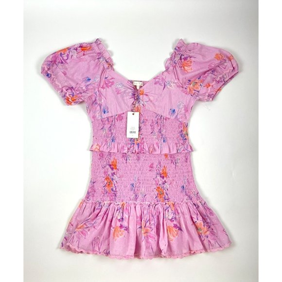LoveShackFancy Jarrah Mini Dress in Royal Pink Berry - Picture 8 of 16